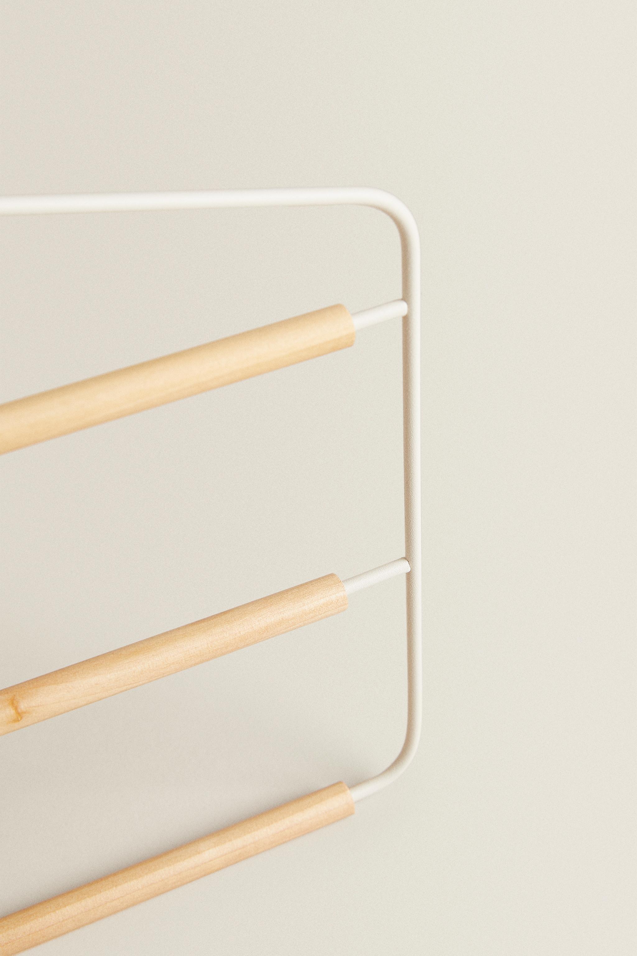 METAL AND WOOD PANTS HANGER